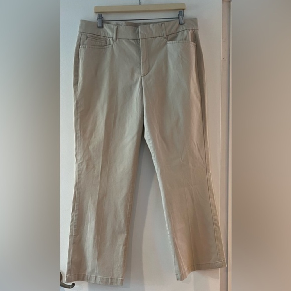JM Collection Women’s Cotton Beige Pants Size 14S